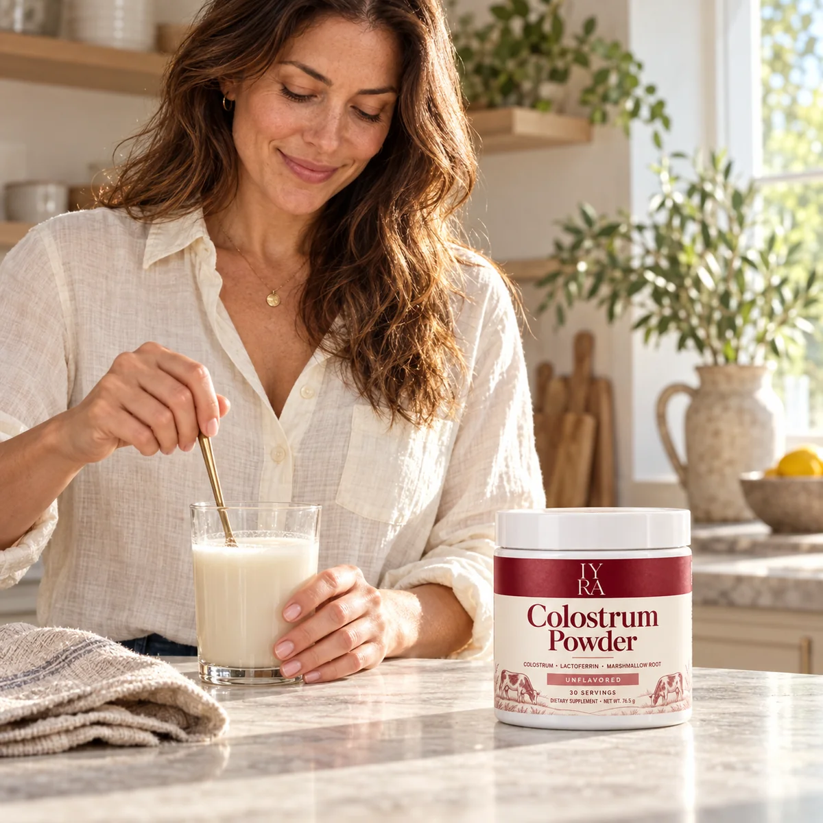 IYRA Colostrum Powder in a daily routine