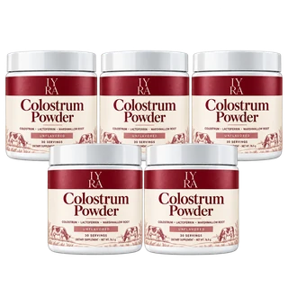 5 tubs of IYRA Colostrum Powder